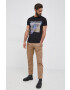 Young Poets Society Tricou din bumbac Blurry Vision Zander culoarea negru cu imprimeu - Pled.ro