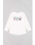 Zippy longsleeve din bumbac pentru copii culoarea alb - Pled.ro