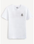 Celio Lsebar Tricou Alb - Pled.ro