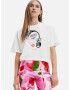 Desigual Face Tricou Alb - Pled.ro