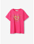 Desigual Heart Tricou pentru copii Roz - Pled.ro