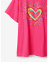 Desigual Heart Tricou pentru copii Roz - Pled.ro