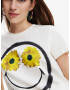 Desigual Margarita Smiley Tricou Alb - Pled.ro