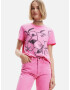 Desigual Pink Panther Smile Tricou Roz - Pled.ro