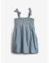 GAP Tie Smocked Rochie pentru copii Albastru Gri - Pled.ro