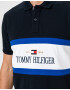 Tommy Hilfiger Logo Insert Polo tricou Albastru - Pled.ro