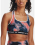 Under Armour Crossback Mid Print Sport Sutien Roz - Pled.ro