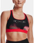 Under Armour UA HG Armour Mid Padless Sport Sutien Roșu - Pled.ro