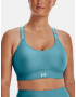 Under Armour UA Infinity Mid Covered Sport Sutien Albastru - Pled.ro