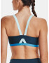 Under Armour UA Infinity Mid High Neck Shine Sport Sutien Albastru - Pled.ro