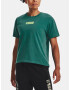 Under Armour UA Project Rock Globe SS Tricou Verde - Pled.ro