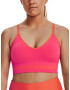 Under Armour UA Seamless Low Long Rib Sport Sutien Roz - Pled.ro