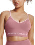 Under Armour UA Seamless Low Long Rib Sport Sutien Roz - Pled.ro