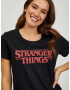 ZOOT.Fan Netflix Stranger Things Logo Tricou Negru - Pled.ro