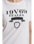 19V69 ITALIA Tricou din amestec de bumbac cu imprimeu logo - Pled.ro