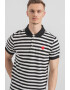 19V69 ITALIA Tricou polo cu model in dungi - Pled.ro