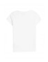 4F Tricou dama bumbac cu elastan alb - Pled.ro