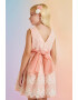 Abel & Lula Flared Dress With Lace Inserts Pastel pink 140 CM - Pled.ro