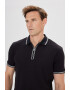 AC&Co Tricou polo cu fermoar scurt - Pled.ro