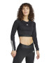 adidas Performance Bluza crop cu maneci raglan pentru fitness Hyperglam - Pled.ro