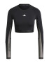 adidas Performance Bluza crop cu maneci raglan pentru fitness Hyperglam - Pled.ro