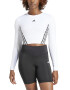 adidas Performance Bluza crop pentru antrenament Hyperglam - Pled.ro