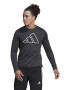 adidas Performance Bluza cu decolteu rotund si logo pentru antrenament - Pled.ro