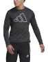 adidas Performance Bluza cu decolteu rotund si logo pentru antrenament - Pled.ro