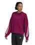 adidas Performance Bluza sport cu maneci cazute Three Stripes - Pled.ro