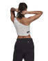 adidas Sportswear Top crop cu decolteu pe un umar si imprimeu logo - Pled.ro