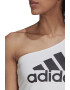 adidas Sportswear Top crop cu decolteu pe un umar si imprimeu logo - Pled.ro