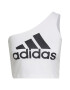 adidas Sportswear Top crop cu decolteu pe un umar si imprimeu logo - Pled.ro