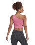 adidas Sportswear Top crop cu decolteu pe un umar si imprimeu logo - Pled.ro