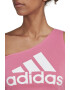 adidas Sportswear Top crop cu decolteu pe un umar si imprimeu logo - Pled.ro