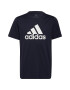 adidas Performance Tricou cu imprimeu logo si decolteu la baza gatului - Pled.ro