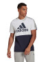 adidas Sportswear Tricou cu decolteu la baza gatului si model colorblock Essentials - Pled.ro