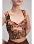 adL Corset crop cu imprimeu floral - Pled.ro