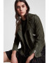 AllSaints Jachet biker de piele cu o curea decorativa - Pled.ro