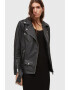 AllSaints Jacheta biker din piele cu buzunare cu fermoar - Pled.ro