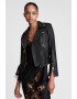 AllSaints Jacheta biker din piele cu buzunare cu fermoar - Pled.ro