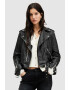 AllSaints Jacheta biker din piele cu tinte Balfern Heart - Pled.ro