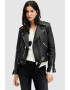 AllSaints Jacheta biker din piele cu tinte Balfern Heart - Pled.ro