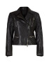 AllSaints Jacheta biker slim fit de piele Leoni - Pled.ro