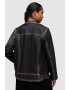 AllSaints Jacheta biker supradimensionata de piele Billie - Pled.ro