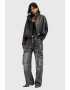 AllSaints Jacheta de piele cu guler inalt Ryder - Pled.ro