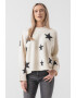 AllSaints Pulover din amestec de lana cu model cu stele Starlet - Pled.ro