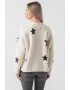 AllSaints Pulover din amestec de lana cu model cu stele Starlet - Pled.ro