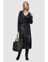 AllSaints Rochie cu decolteu in V animal print si model cu stele Tiana - Pled.ro