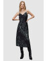 AllSaints Rochie cu decolteu in V animal print si model cu stele Tiana - Pled.ro