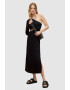 AllSaints Rochie din amestec de modal cu decolteu pe un umar si decupaj lateral Mary - Pled.ro